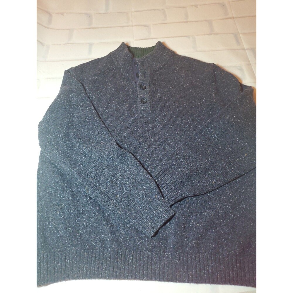 IZOD Sweater Adult XXL navy Blue Casual Pullover Cotton Outdoors Mens button